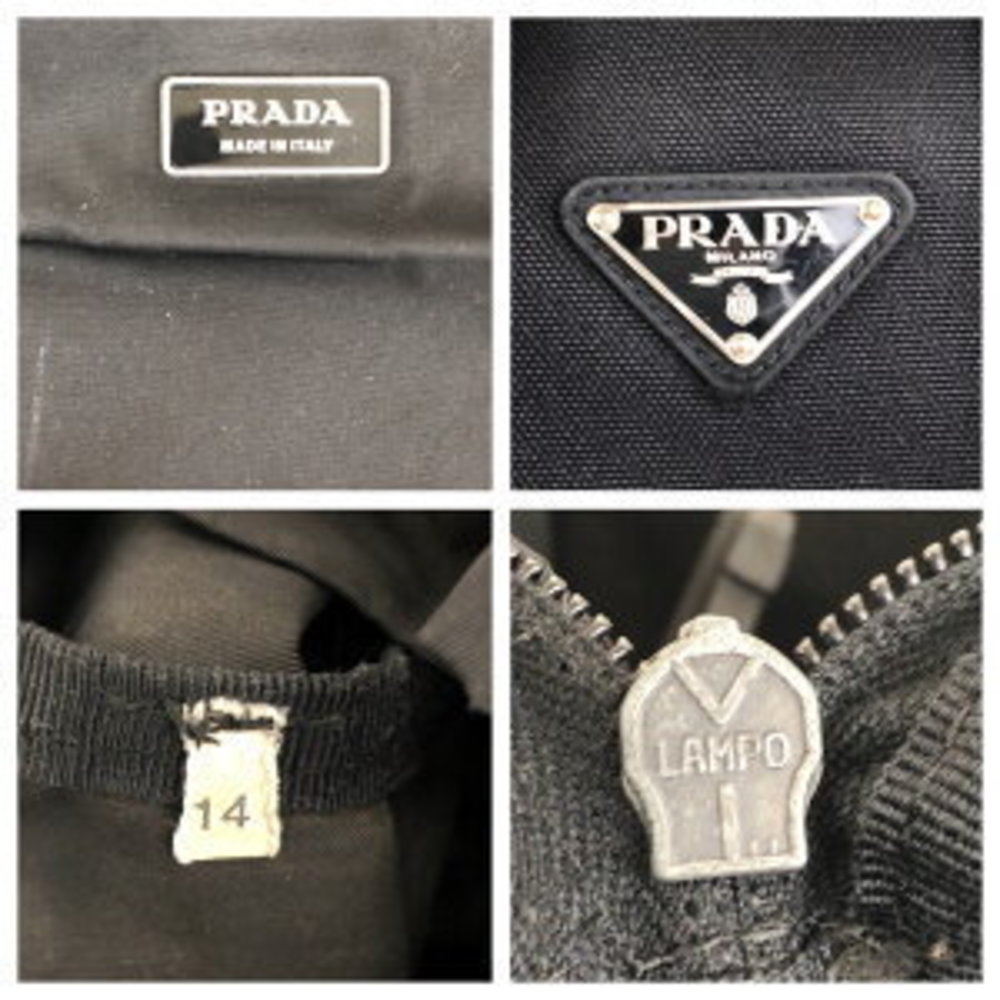 Prada Black Triangular Nylon Backpack Tessuto - image 6